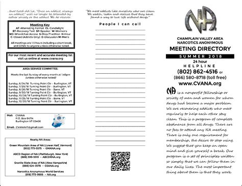 Tonawanda, NY NA Meetings Directory .